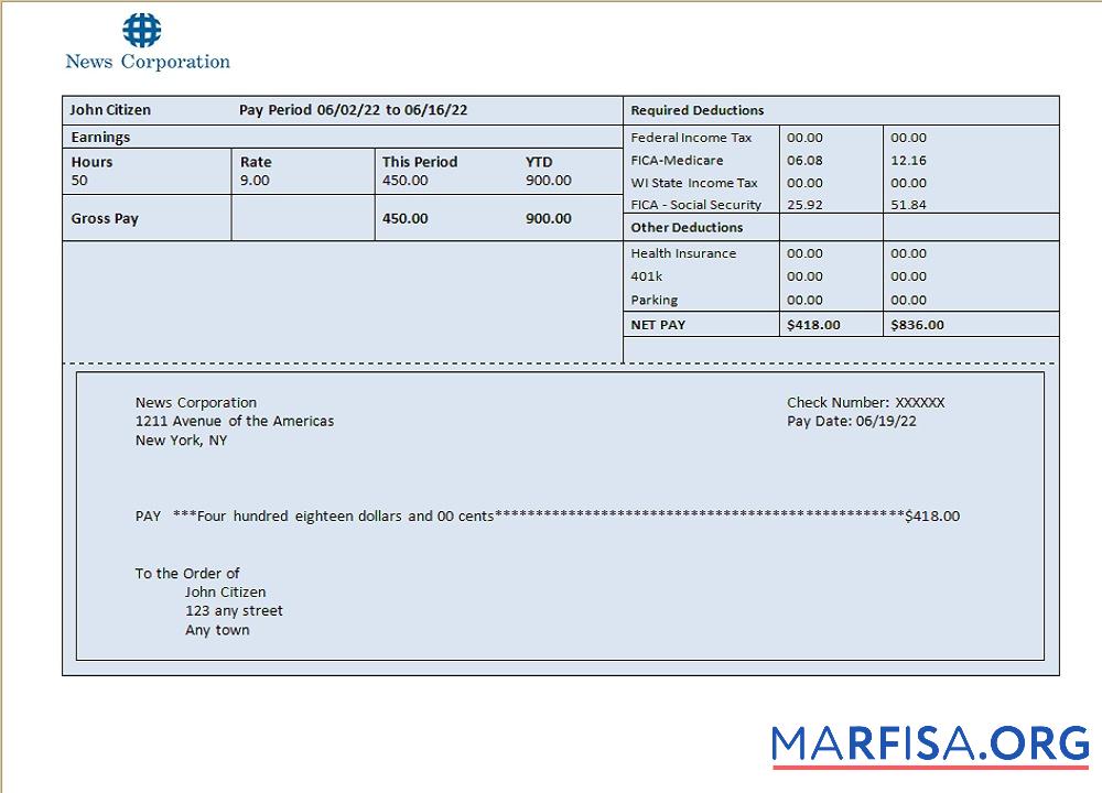 Downloadable USA media company employee sheet example